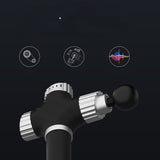 Pistola de masaje de fascia con cabezal suave de aire comprimido.